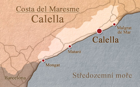 Mapa Calella, mapa Costa del Maresme